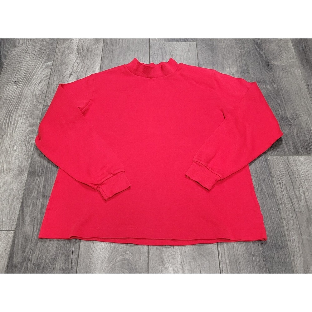 Women's Cross Creek Long Sleeve Mock Neck Shirt Size L Red